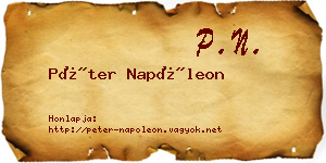 Péter Napóleon névjegykártya