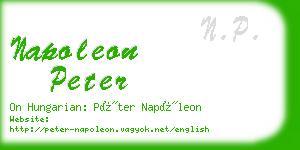 napoleon peter business card